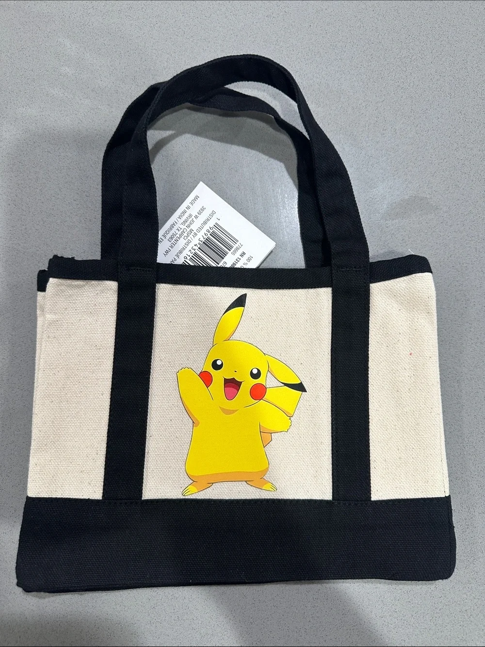 Makers Market Canvas Pokémon Mini Tote in Black and Cream